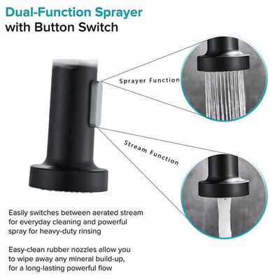 Spring Brushed Nickel Kitchen Faucet Deck Mounted Mixer Tap