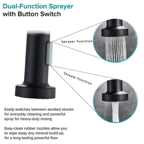 Spring Brushed Nickel Kitchen Faucet Deck Mounted Mixer Tap