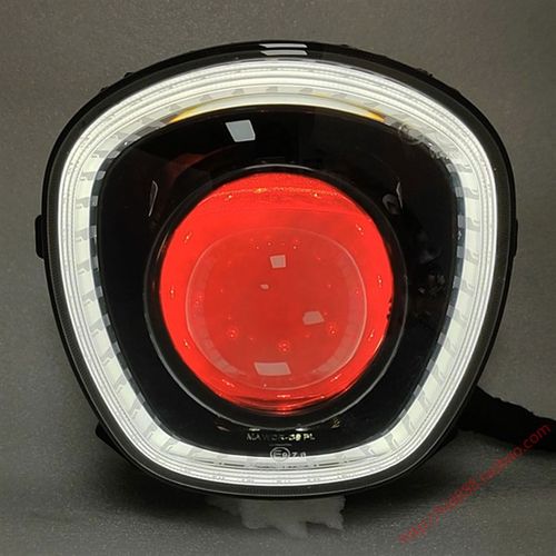 适用南方梦拉丽莎飞戈150改装大灯总成3寸LED双光透镜恶魔眼升级