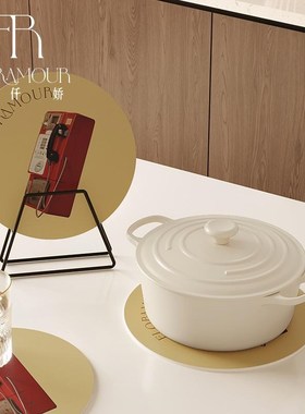 餐桌碗垫盘垫隔热垫高级感餐具垫杯垫吸水防烫餐垫沥水垫圆形垫子