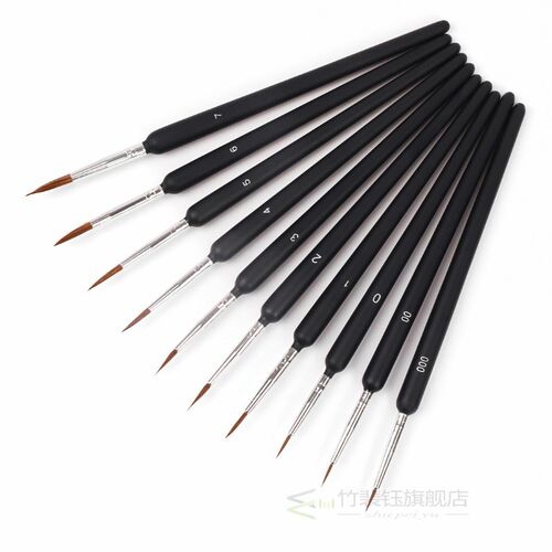 10 PCS Miniature Paint Brushes Set Professional Nylon hook l
