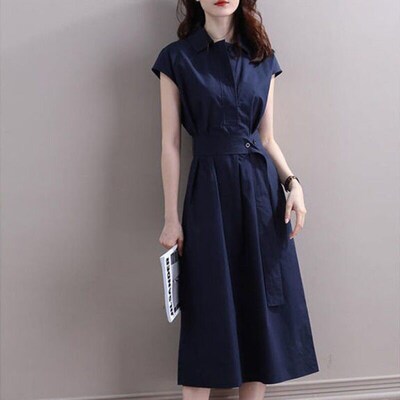 Spring an Summer esign Sense Tight Wai Slimming Short-seve M