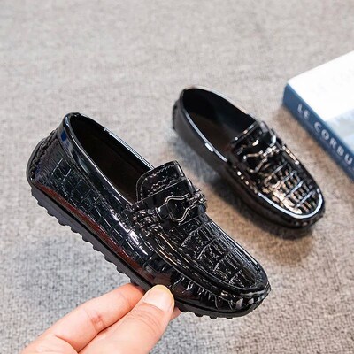 2023 Boys Versatile Glossy Leather Shoes for Party Wedding S