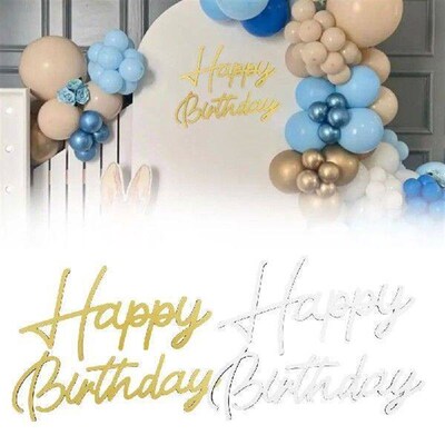 Happy Birthday Wooden Sign For Backdrop Cutout Letters