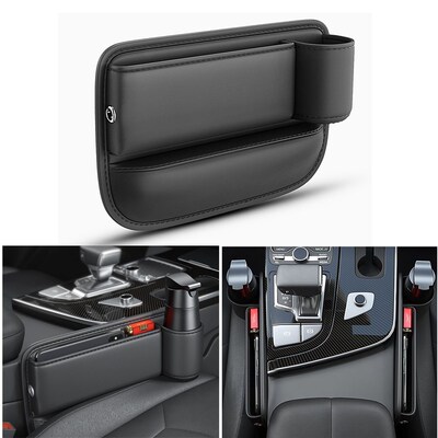 Pu Leather Car Seat  Organizer Auto Console Side Storage Box