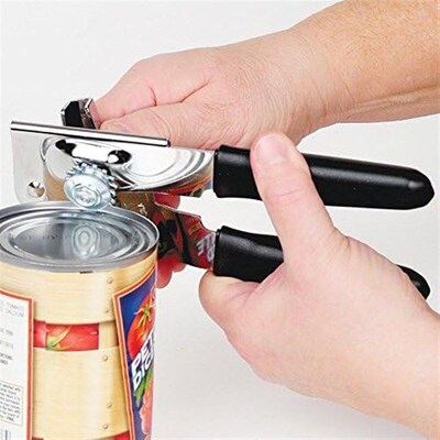 Can Opener with Black Grips Kitchen Gadget