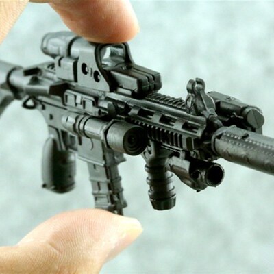 1/6th Mini Jigsaw Puzzle HK416 Automatic Rifle Plastic Black