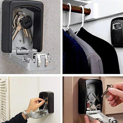 Key Safe Box Outdoor Digit Wall Mount Combination Password L