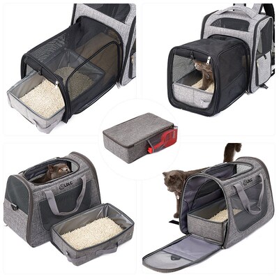 Folding Waterproof Pet Carrier Oxford Cloth Portable Cat Lit
