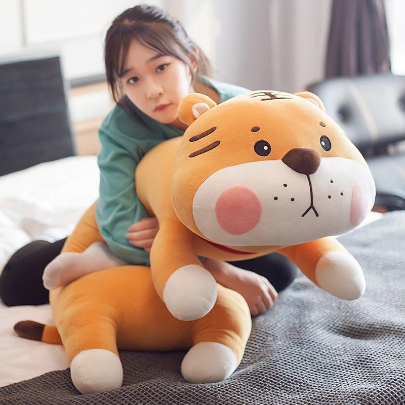 老虎抱枕长条枕头可爱侧睡夹腿女生睡觉抱午睡枕可爱床上靠枕软,居家布艺,靠垫/抱枕,淘宝优惠券,粉丝福利购,淘宝优惠卷