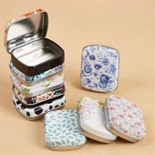 Box With Sealed Mini Jar Colorful Tin Portable 1Pc Lid