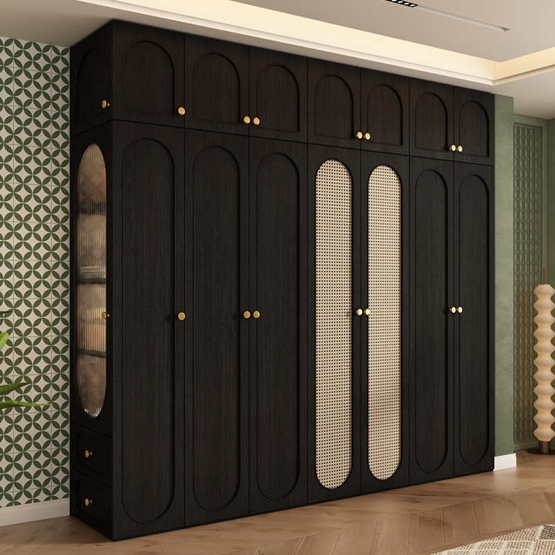 定制ENF级加高到顶-3米大衣柜新款202年藤编实木家用卧室衣橱,住宅家具,独立衣柜,淘宝优惠券,粉丝福利购,淘宝优惠卷