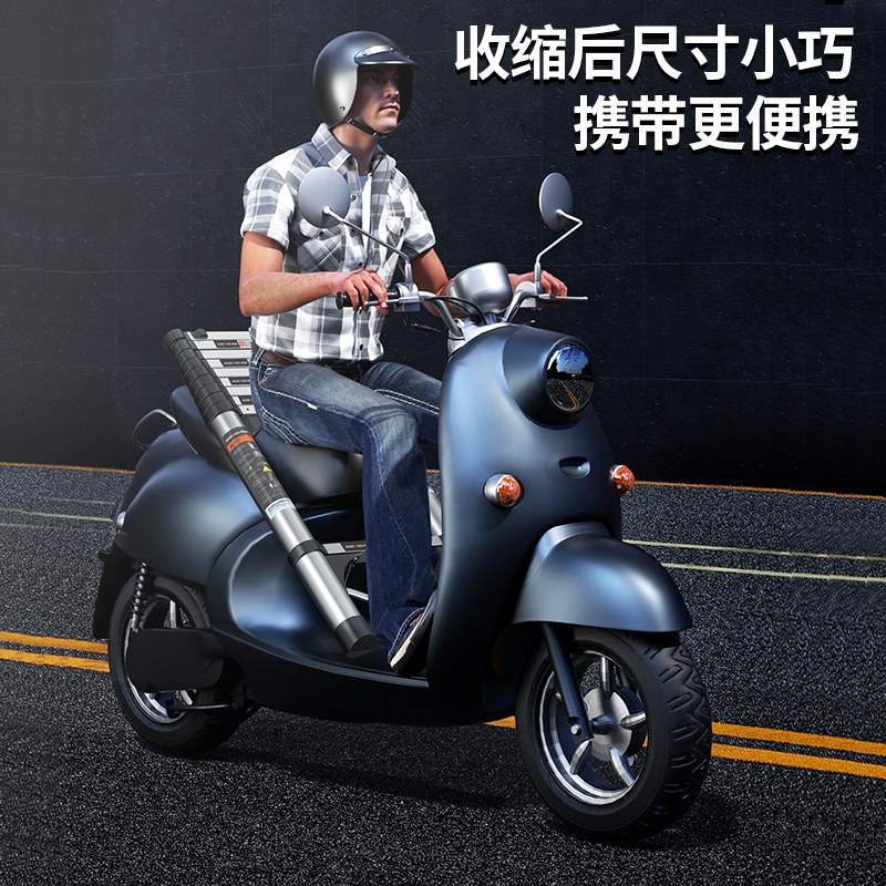 奥鹏踩踩乐铝合金直梯单面便携折叠梯升降工程收缩家用梯子伸缩梯