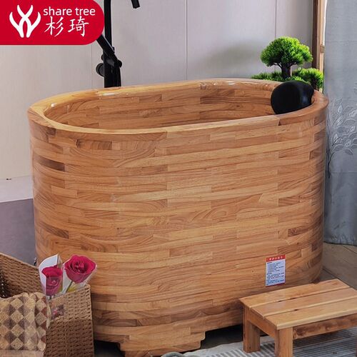 杉琦加高深木桶浴缸泡澡木桶小户型家用泡澡桶坐式成人木桶浴桶