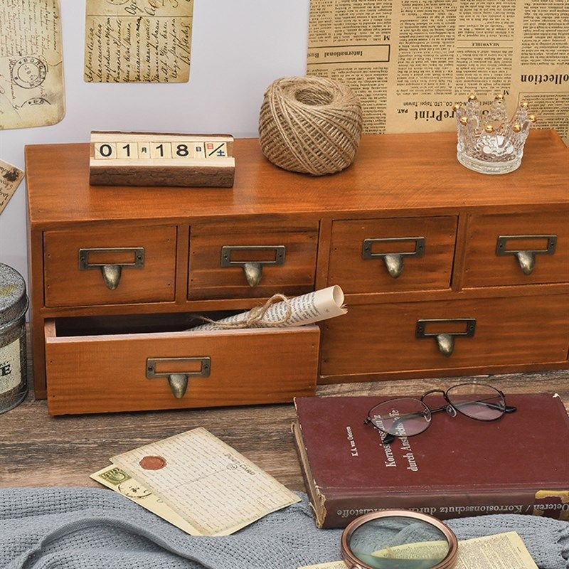 桌面抽屉式收纳盒手账手工收纳柜化妆品置物架家用宿舍护肤梳妆台,家居饰品,装饰摆件,淘宝优惠券,粉丝福利购,淘宝优惠卷