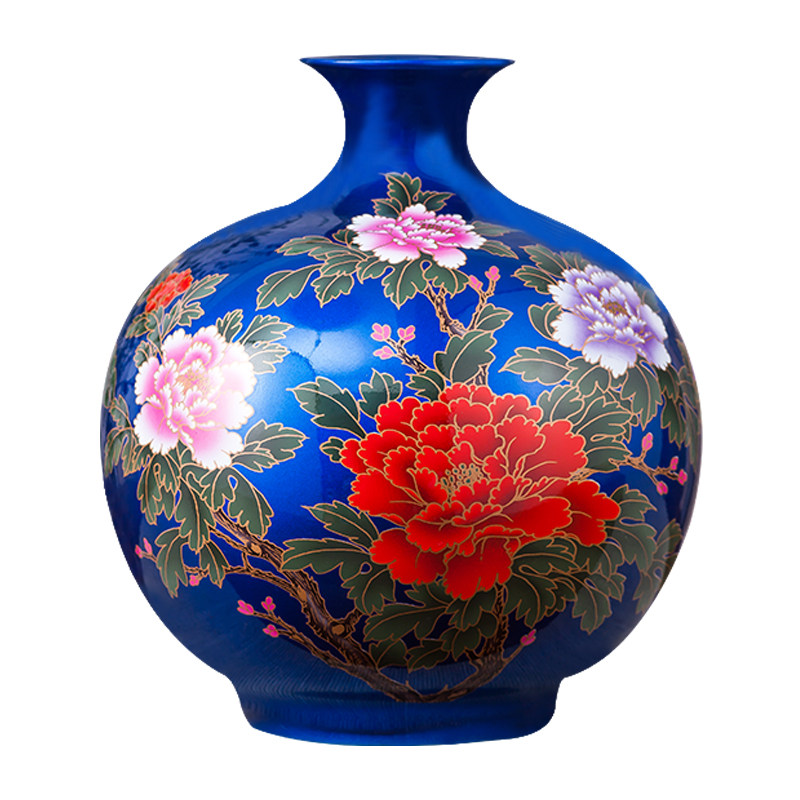 景德镇陶瓷器花瓶插花器简约创意家居客厅酒柜装饰品摆件工艺品