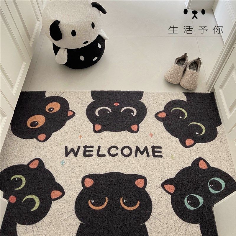 生活予你可爱小猫咪家用入户门垫创意地垫玄关门垫可裁剪耐脏脚垫,居家布艺,入户地垫,淘宝优惠券,粉丝福利购,淘宝优惠卷
