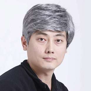 假发扮演老爷爷 表演假发道具白色假发套 表演老人假发男短发发套