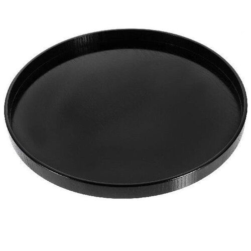 Decorative Tray Black Serving Platters Coffee Table Round