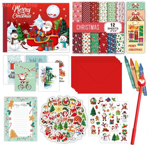 Christmas DIY JOURNAL SET Stationery Set New Year Gift Noteb
