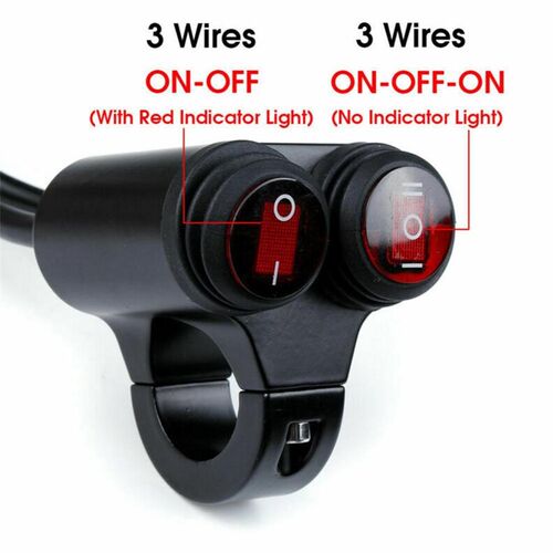 22mm Motorcycle Handlebar Dual Button Switch ON/OFF Button