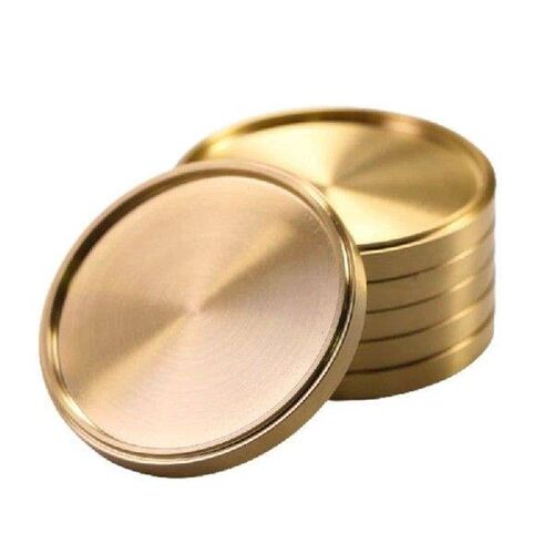 Brass Coasters Cup Coasters Home Decor Drink for Bar Home