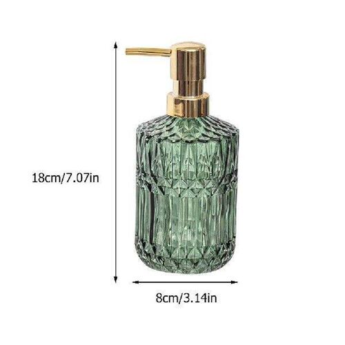 Glass Bottle Green Soap Dispenser Press Pump Dispensers