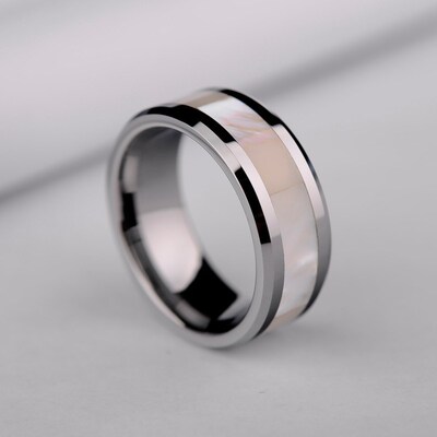 New Arrival 8mm Width Wedding Rings Tungsten Carbide Band wi