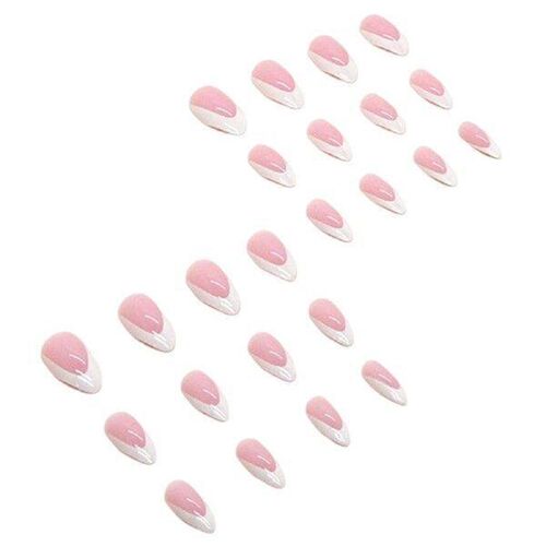 Solid Color Pink False Nails Non-Toxic Odorless Not Easy to