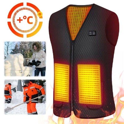 7 Areas Heated Vest Electric Heating Vest Thermal Heated