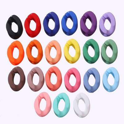 Acrylic 21*30mm Key Strap Chains Opening Loops Accessories