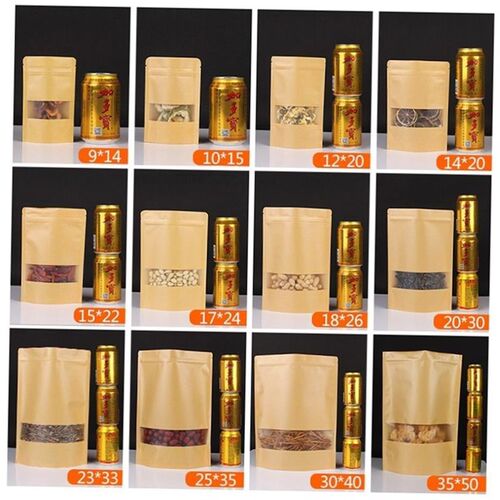 Kraft paper bag brown sugar tea sealed mouth food packaging