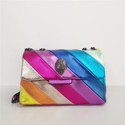 Kurt G London Multi-Coloured Patchwork Crossbody Bags For Wo