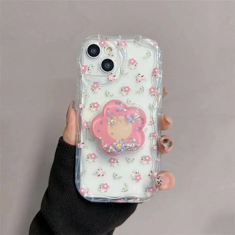 Floral Flower Bracket Case ver for  Galaxy S24 FE S25 S22 S2
