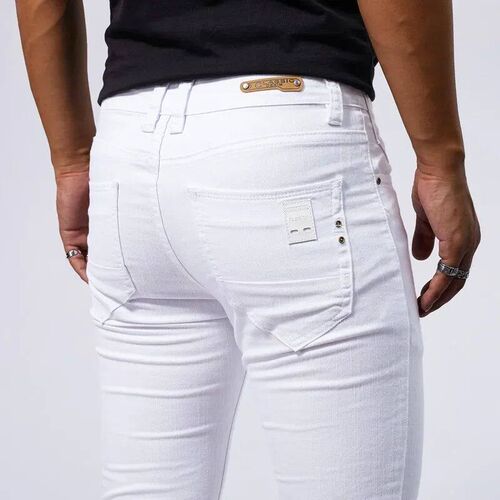 Mens White Casual Jeans New Denim Pants Comfortable Fashion