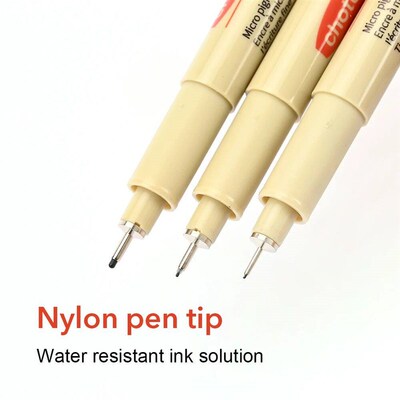 12 Tip Pigment Liner Micron Ink Marker Pen for Manga Draw Sk