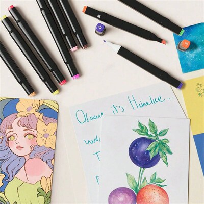 24/36/48/60/80/120/168/262 Colors Alcohol Drawing Markers Du