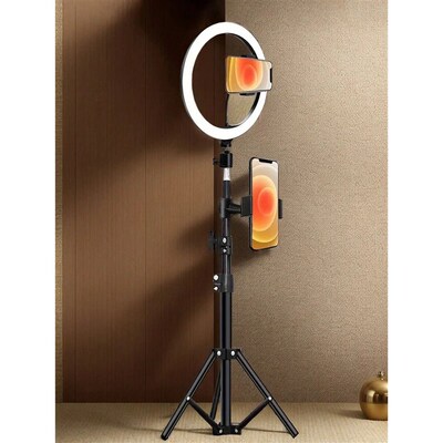 110cm Tripod Stand +O-Clamp With 10-Inch Live Sream Ring Lig