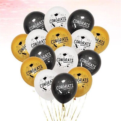30 Pcs Balloons Graduation Supplies Letter Printing Set