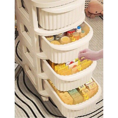 Multilayer Storage Drawers Bedroom Organizer Cart with