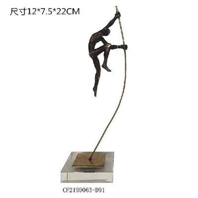 Pole Vaulter/Gymnasts Statue Abstract Artwork Desk
