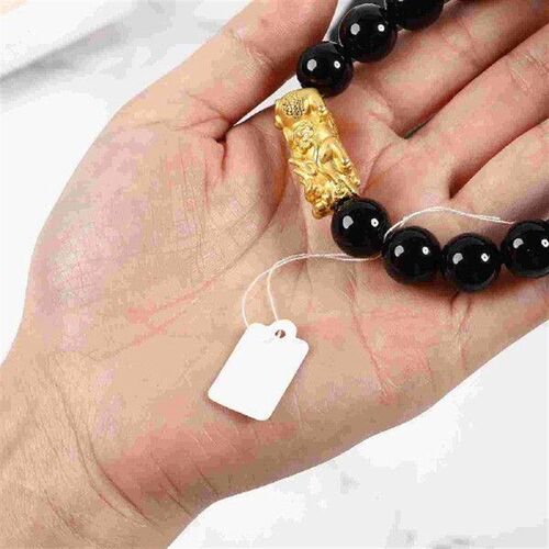 500 PCS White Tag Wire Labels Stringed Gift Tags Wedding