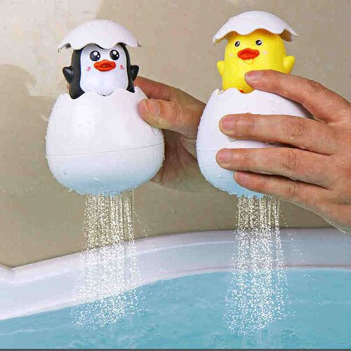 Baby Bathing Toy Kids Cute Duck Penguin Egg Water Spray Spri