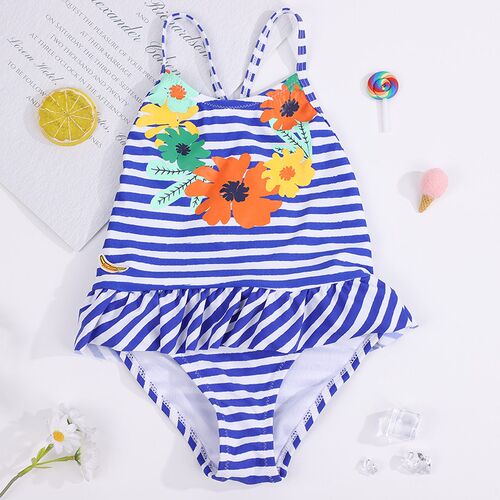 2-8Year Tiger Unicorn Sequin Toddler Children Swimwear Girls