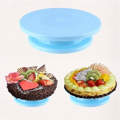 Plastic Cake Plate Turntable Rotating Anti-skid Round Cake