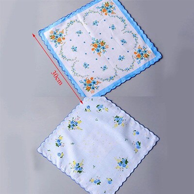 Wholesale 3-5Pcs/Lot Colorful  Handkerchief Women Cotton Flo