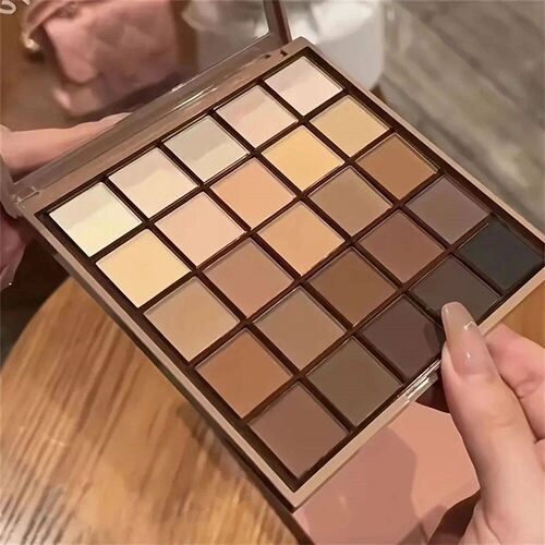 25 Color Eyeshadow Palette - Neutral Gray and Brown Earthy T