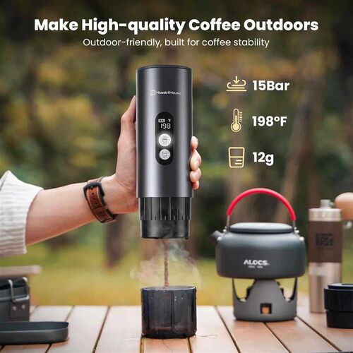 150W Espresso Maker with 2-3 Min Fast Self-Heating, Portable