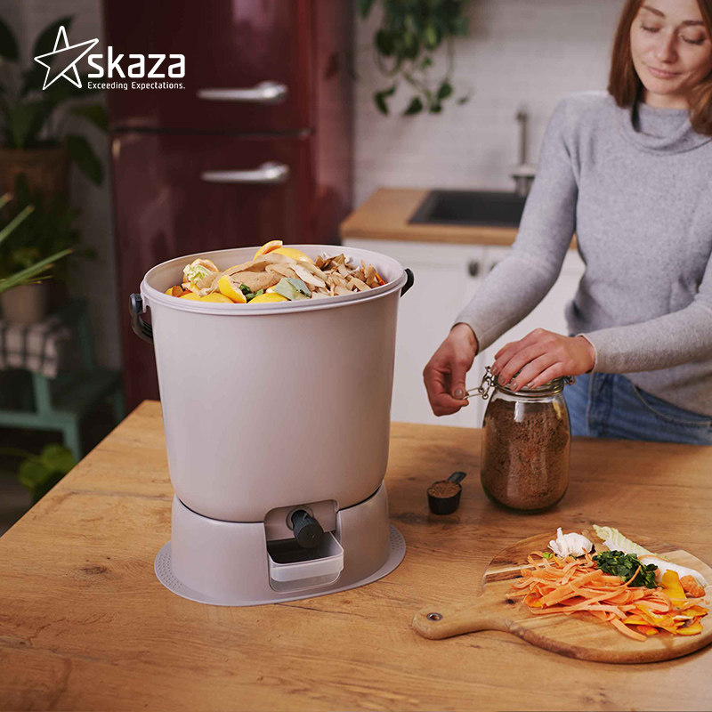 Skaza厨余垃圾堆肥发酵桶波卡西沤肥桶套装家用em菌糠自制营养土
