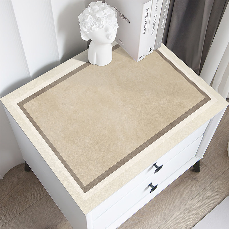侘寂风几何床头柜垫子防尘皮革盖布防水盖巾桌布桌垫卧室保护垫,居家布艺,桌布,淘宝优惠券,粉丝福利购,淘宝优惠卷